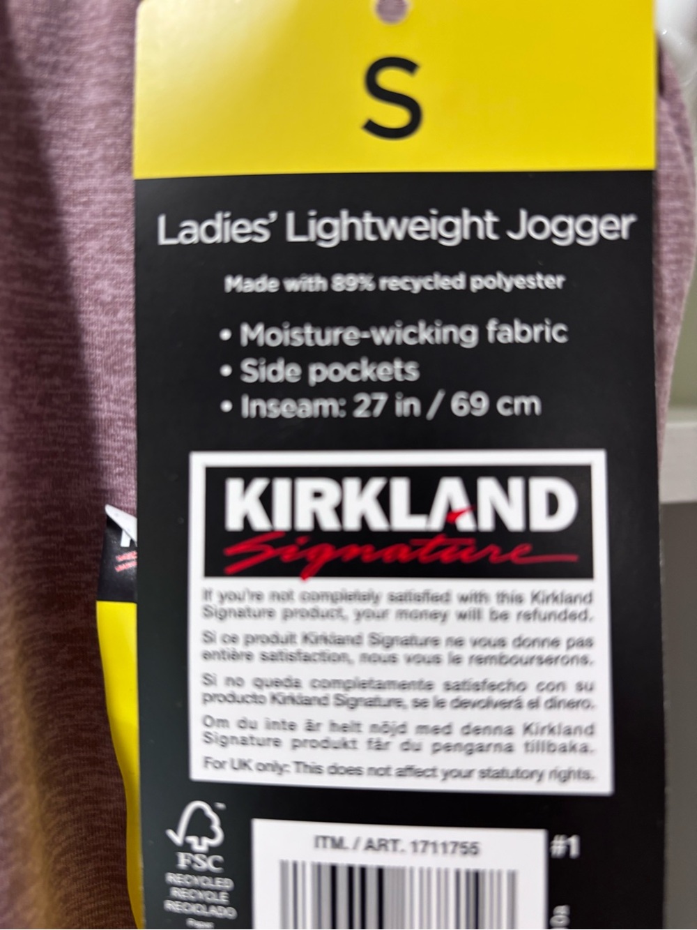 NWT Kirkland Ladies Lightweight Jogger Pants S - Picture 3 of 5